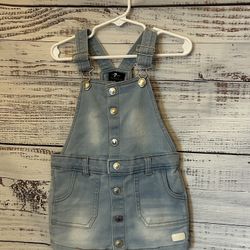 7 For All Mankind Blue Denim overall toddler Dress size 18 months 