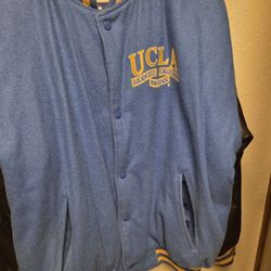 VINTAGE UCLA Varsity Jacket Logo Athletic Adult Large Blue Black