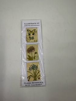 Illustrate It! Classic Botanicals Magnet Bookmarks Set of 3