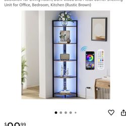Corner Shelving Unit With Lights New!