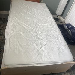 Twin Bed with Mattress  & Storage 
