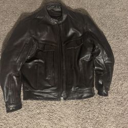 Buffalo Leather Motorcycle Jacket (Dark Brown)