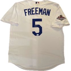 FREDDIE FREEMAN DODGERS SIGNED AUTOGRAPHED NIKE 2024 WORLD SERIES JERSEY MLB COA