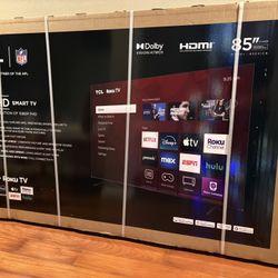 85” 4K New TV With Roku