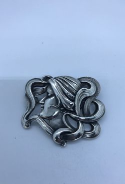 Vintage Sterling Hair Brooch Estate Jewelry