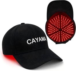 CAYAMA Red Light Hair Growth Cap for Men & Women, 528 Total Light Emitters Full-scalp coverage with adjustable fit, 10-30 min remote sessions, adapter