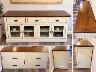 Farmhouse Wood Sideboard Buffet Cabinet