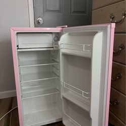 Pink Mini Fridge with Freezer