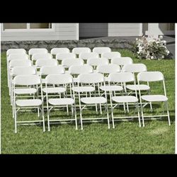 White Folding Chairs  S,a,l,e