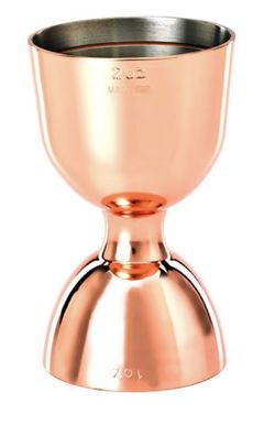 NEW BarFly Straight Rim Jigger Shot Mixer Measure Cup Copper Plated M37006CP #3645