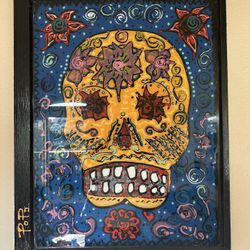 Original Popi Painting On Glass