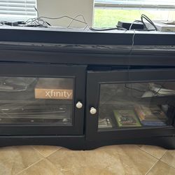 Black TV stand