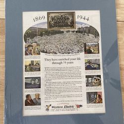 Authentic The Sat. Evening Post 1944 Vas - “85th Anniversary Western Electric”