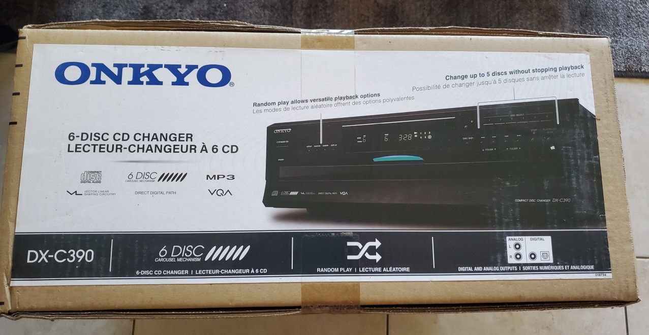NEW IN BOX - ONKYO DX-C390 6-DISC Carousel CD PLAYER