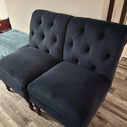 Blue Velvet Chairs 