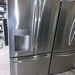 G/E Counter Depth Refrigerator French Door Stainless Steel Everything Works Good ✅️ 
