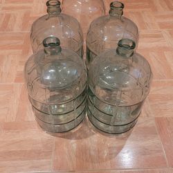 5 - 3 Gallion Glass Carboys 