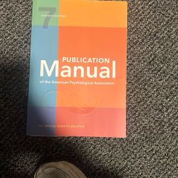 Publication Manual Of American Psychological Association Seventh Edition