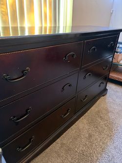Dark Wood  6-Drawer Dresser