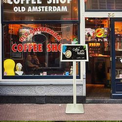 Standing Sign Holder Stand With Base Poster Menu Restaurant