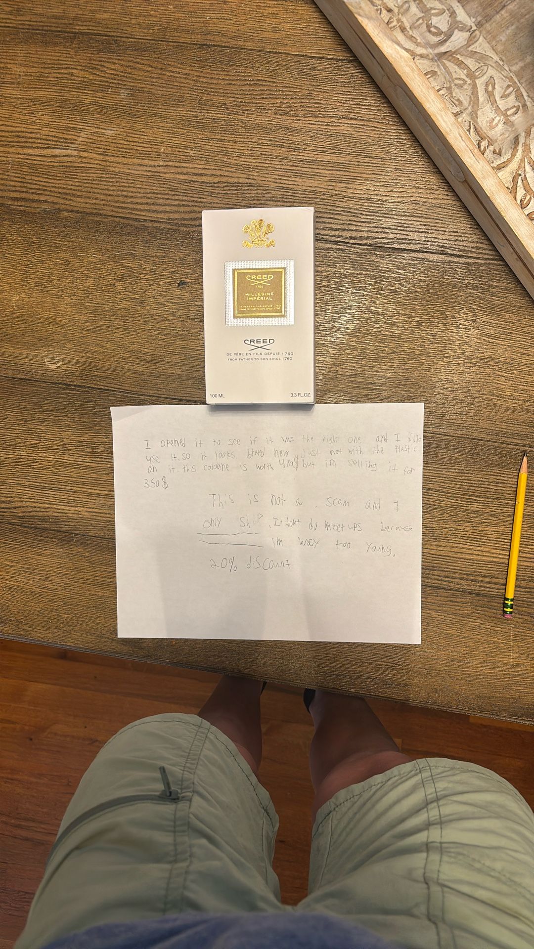 Gold Creed Cologne Millésime Impérial