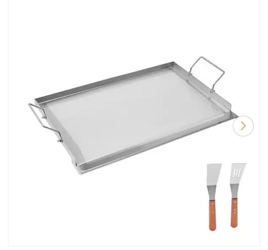 SKYSHALO
Stainless Steel Griddle, Portable Family Cookware with Handle, 23x16 in. Universal Flat Top Rectangular Plate,