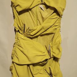 Neon yellow strap and buckle dress size small. 