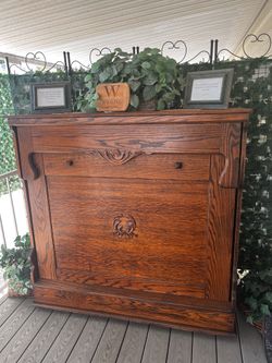 Solid Oak antique Murphy bed