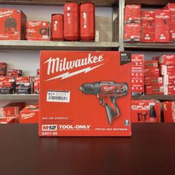 MILWAUKEE  M12 12V Lithium-Ion Cordless 3/8 in. Drill/Driver (Tool-Only)…….2407-20