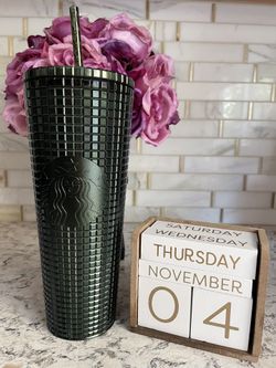 Starbucks Venti Christmas Green Grid 