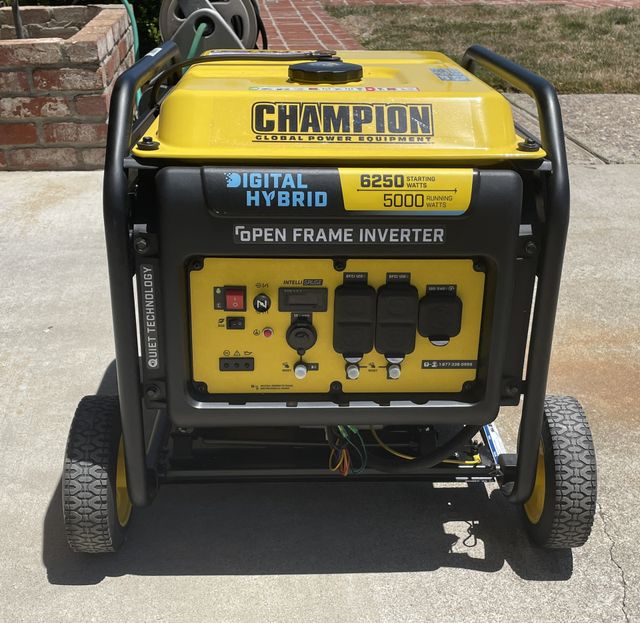 Champion 6250 Watt Portable Inverter Generator Model #can 100519 With Storm Shield And Cover, 4 Hours Total Run Time