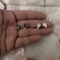 Real Silver Stud Earrings $24 Each 