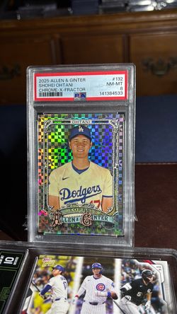 2025 Topps Allen & Ginter Shohei Ohtani SP Chrome X-Fractor PSA 8