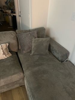 Double chase corduroy sofa