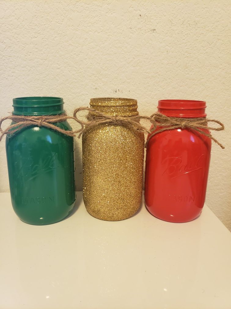 Christmas mason jars set