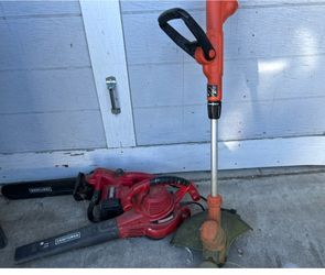 Craftsman 16-Inch Electric Chain Saw, Blower, weed cutter