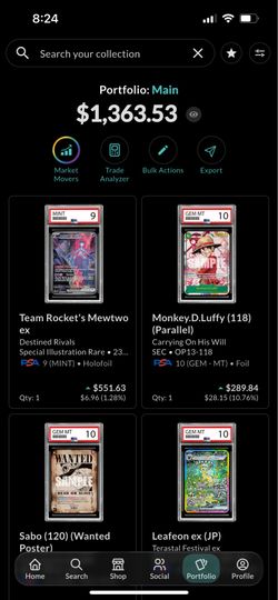 Pokemon / One piece slabs lot