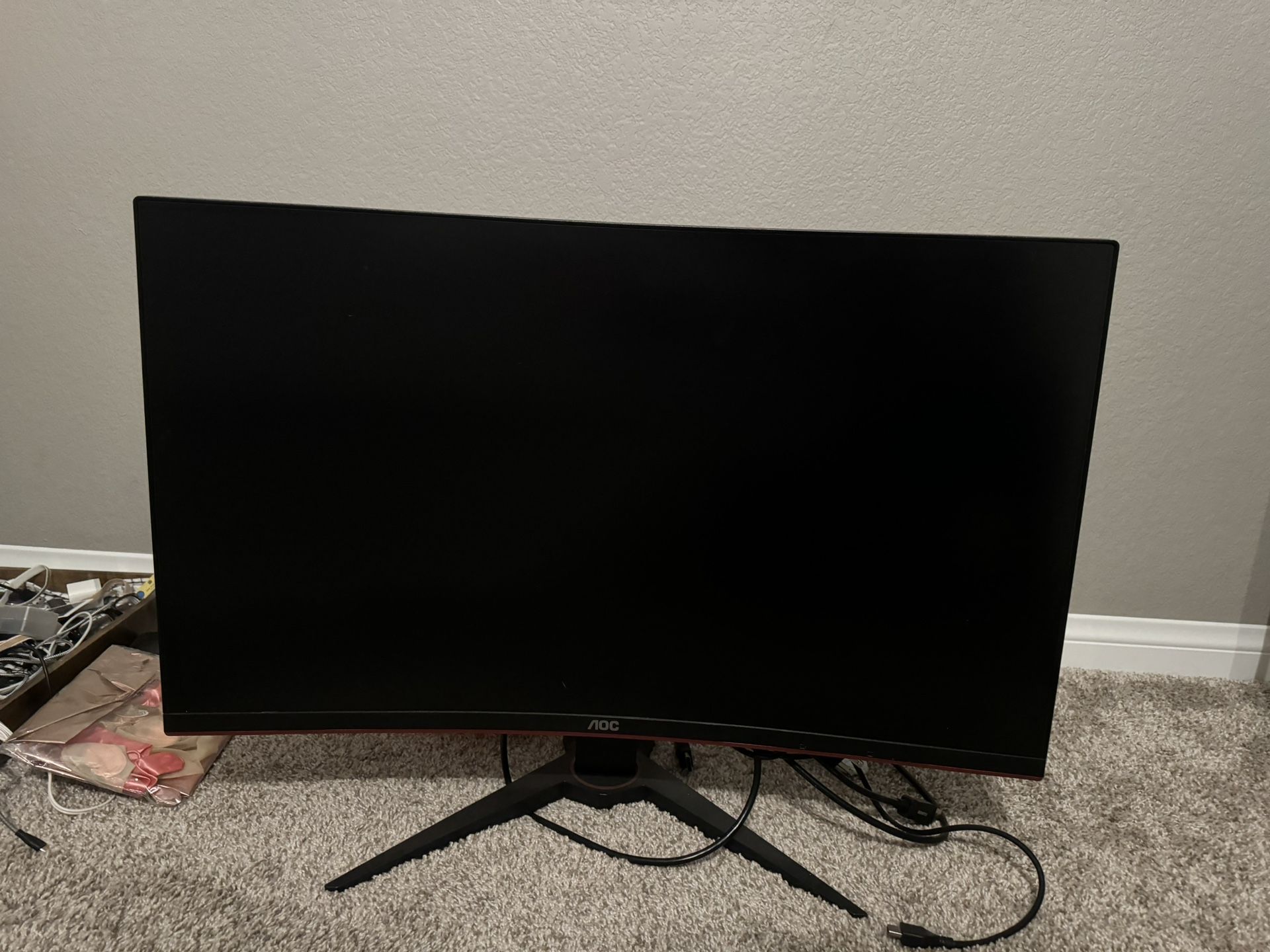 AOC CQ32G1 31.5" Curved Frameless Gaming Monitor, Quad HD 2560x1440, VA panel, 4 ms Response Time, MPRT, 144Hz, FreeSync, DisplayPort/HDMI/VGA, VESA,