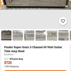 Fender Tube Amp Half Stack