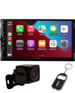 Jensen CAR723W 7" Double-DIN Digital Multimedia Receiver with Wireless Android Auto, Apple CarPlay and Backup Camera