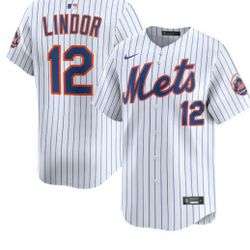 New!  Men's New York Mets Francisco Lindor White Home Limited Jersey XL

