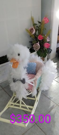 ROCKER ALL HAND DONE NEW GREAT FOR EASTER GIFT ,BIRTHDAYOR PHOTOGRAPHER''S PROP,CHILDRENS STORE