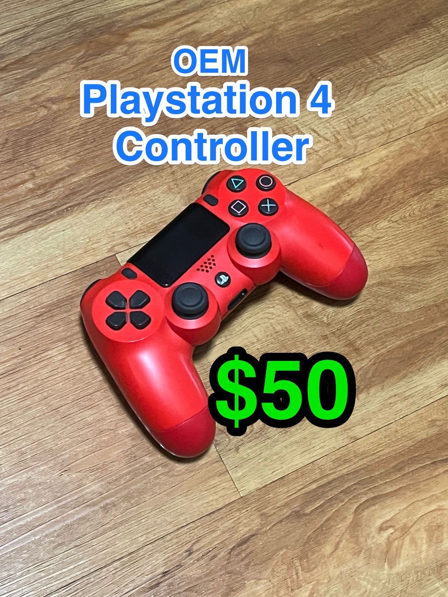 🎮 OEM Sony PS4 DualShock 4 Controller Red Wireless Official 🔥