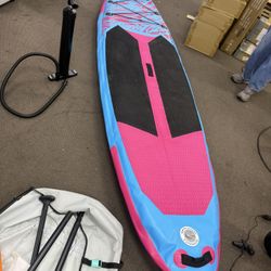 TINKLE WELL 10'5" Inflatable Stand Up Paddle Board Kit with Stand and Handle (SUP), Wide and Stable Design with 