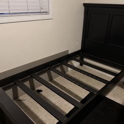 Solid Wood Twin Bed Frame – Dark Espresso – Ready for Pickup