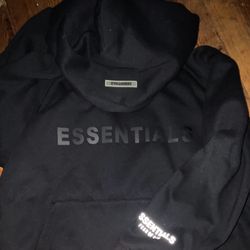 Black Essentials Fear Of God Hoodie