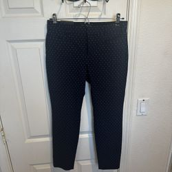 Navy Polka Dot Banana Republic Women’s Petite Pants Size 2