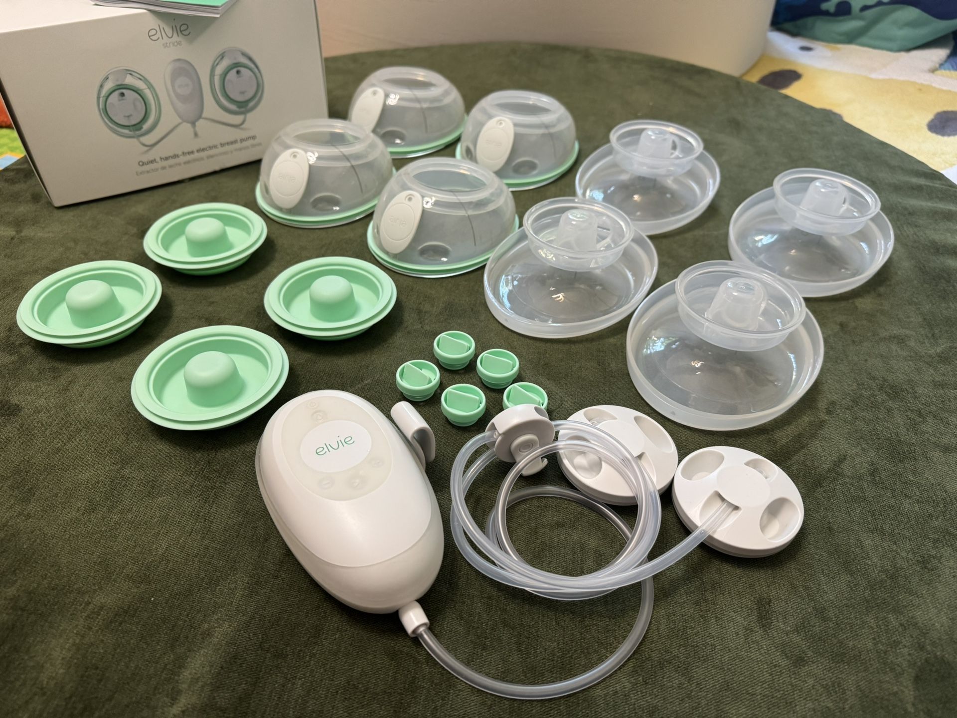 Elvie Stride Electric Breast Pump With Extra Pair Of Breast Shields And Cups