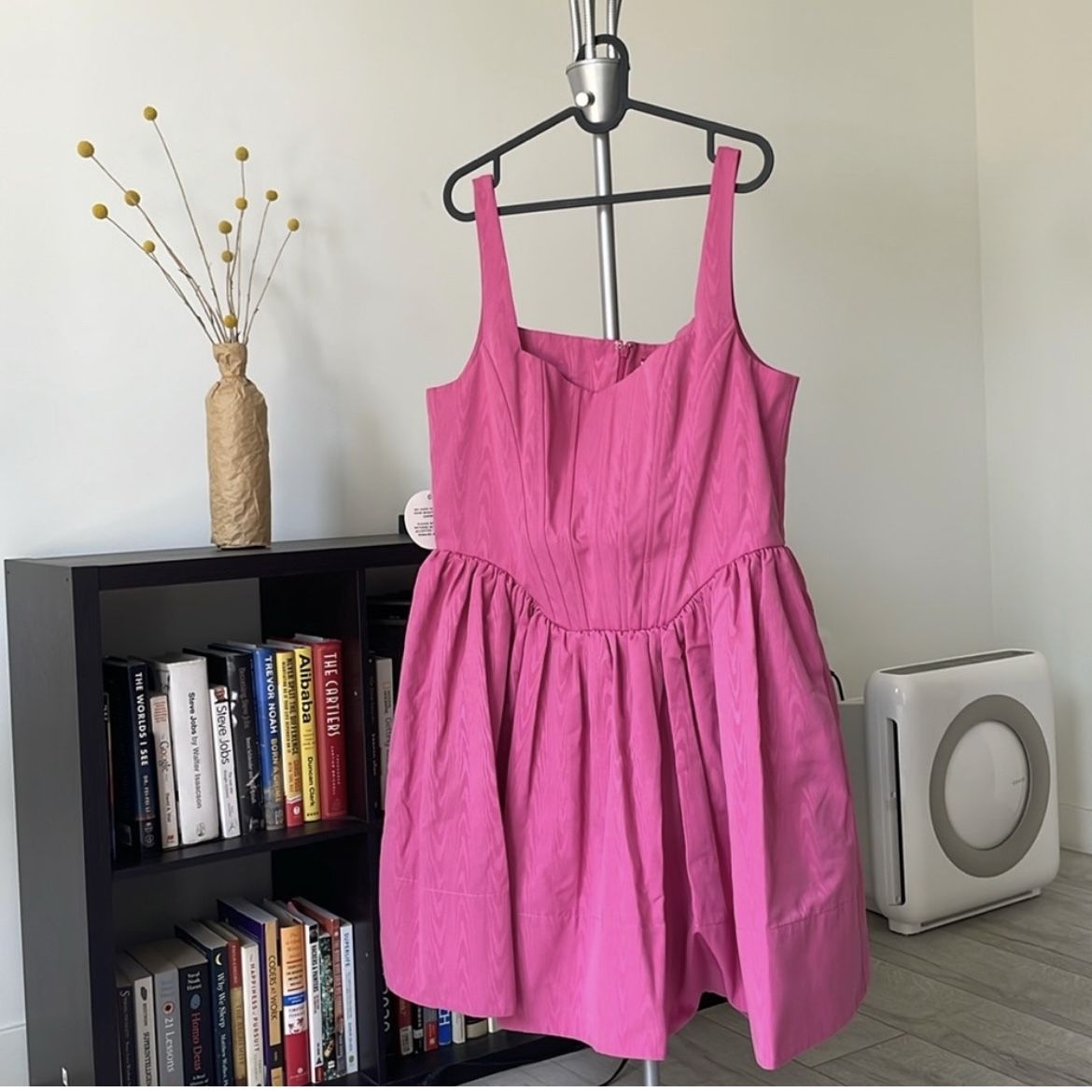 staud landscape dress pink Landscape bustier cotton-blend minidress in pink - Staud