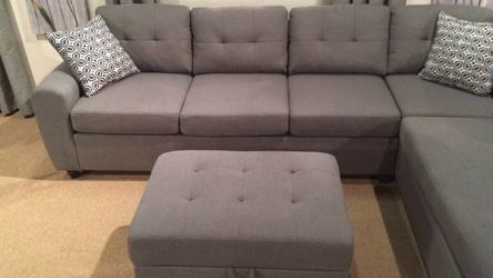 New grey sofa sectional